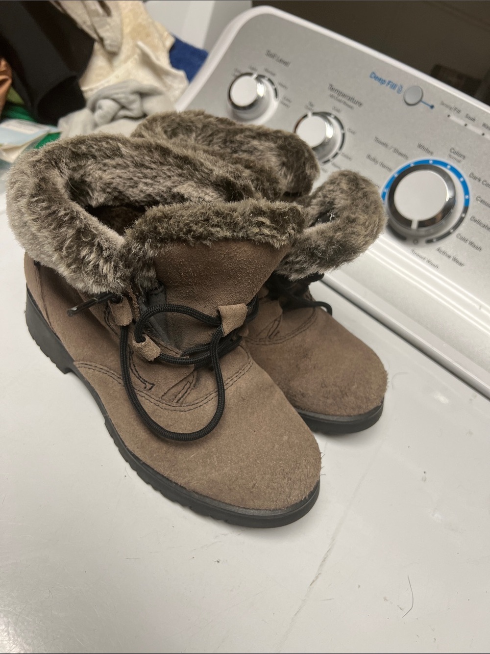 Sporto Brown Faux-Fur Winter Ankle Boots